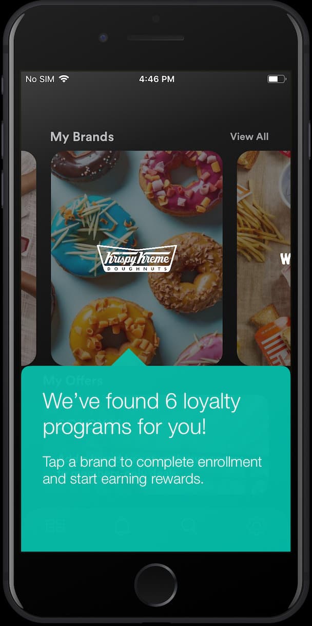 A user's dashboard in the SoLoyal app showing multiple linked and tracked loyalty programs.