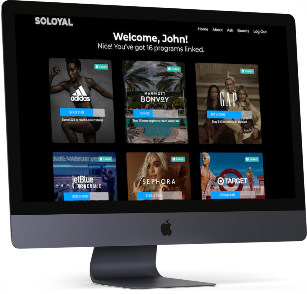 SoLoyal Loyalty Programs on Dashboard