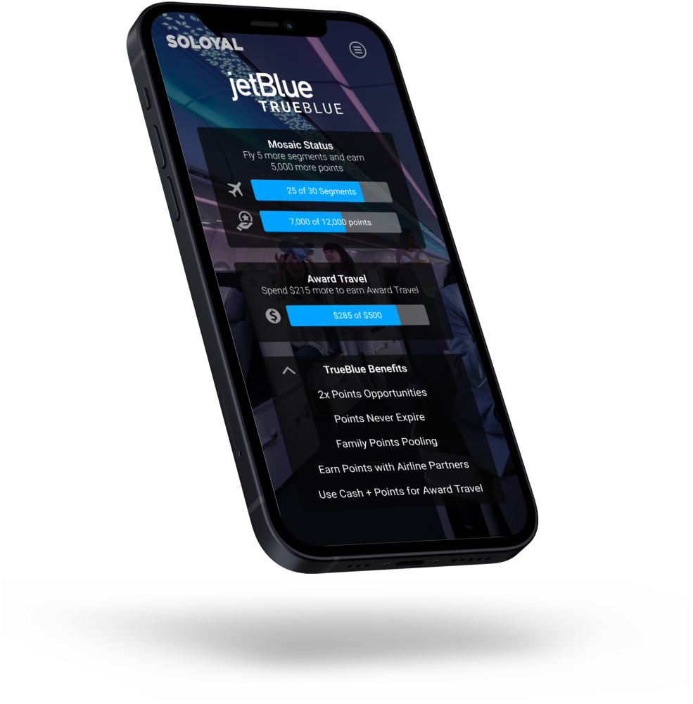 A view of SoLoyal on a mobile phone