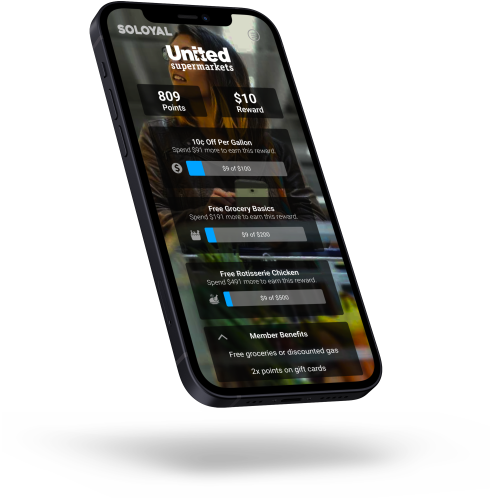 A view of SoLoyal on a mobile phone